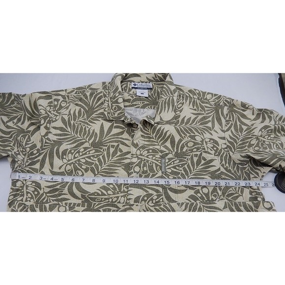 Columbia Men's Hawaiian Shirt Sz L Short Sleeve Tropical Aloha Luau Button Front - Picture 6 of 8